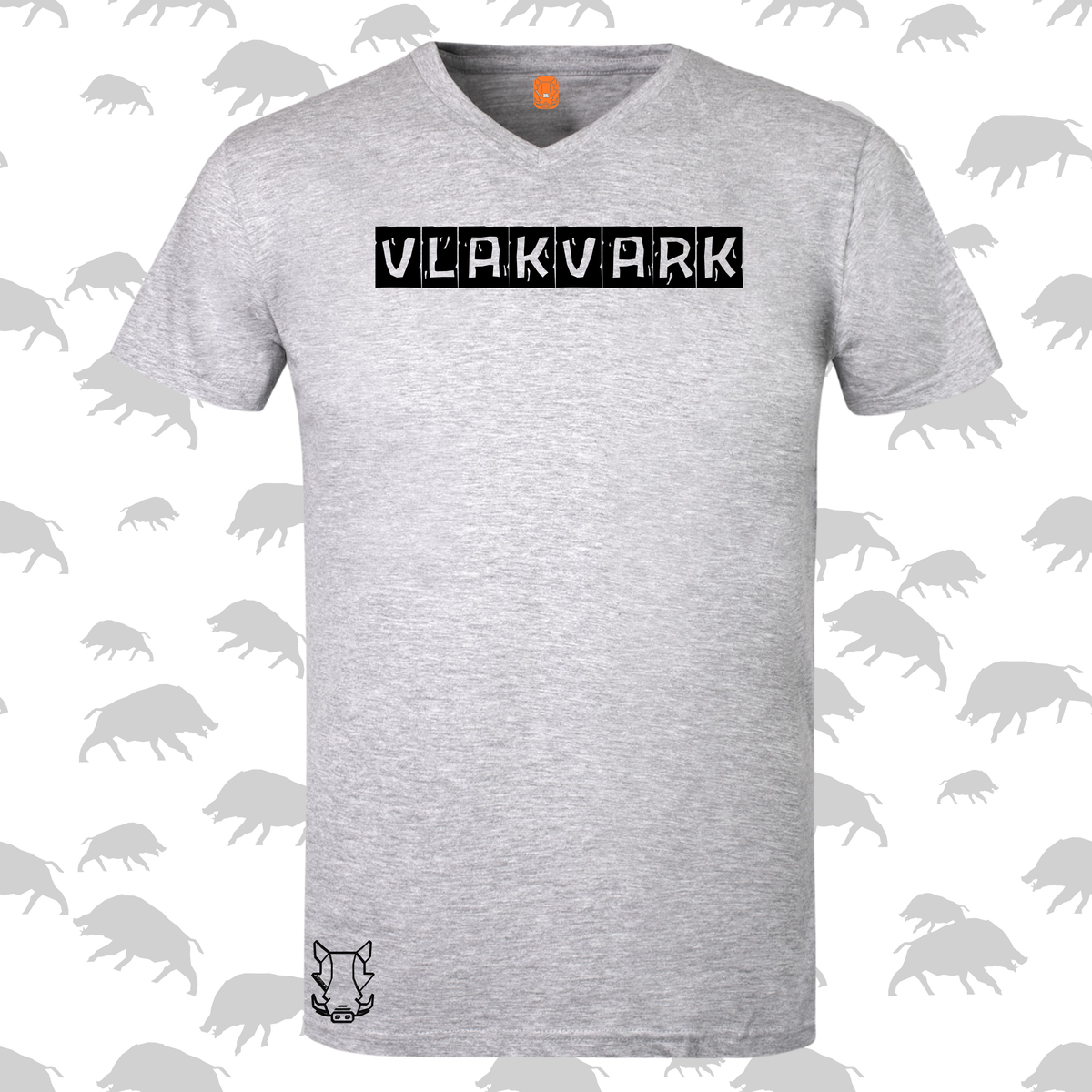 Vlakvark V-nek T-Hemp vir Mans