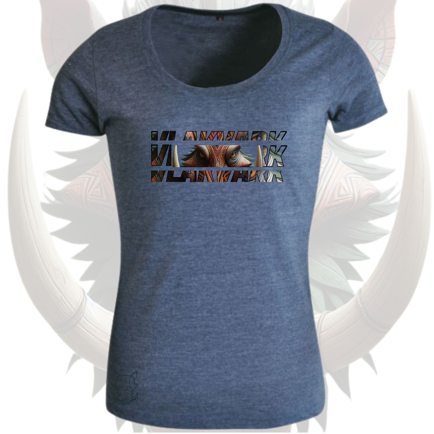 Vlakvark Tribal T-Hemp Vir Dames