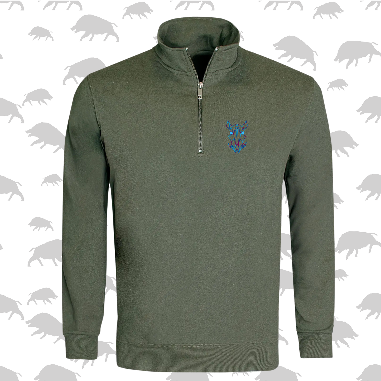 Vlakvark Zip Trui vir Mans en Dames