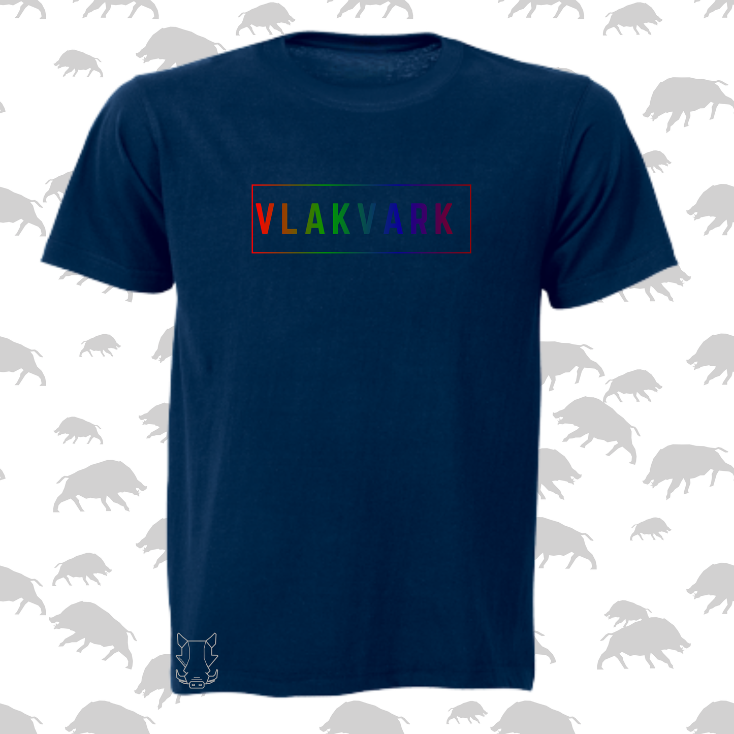 Vlakvark Rainbow T-Hemp vir Mans (b)