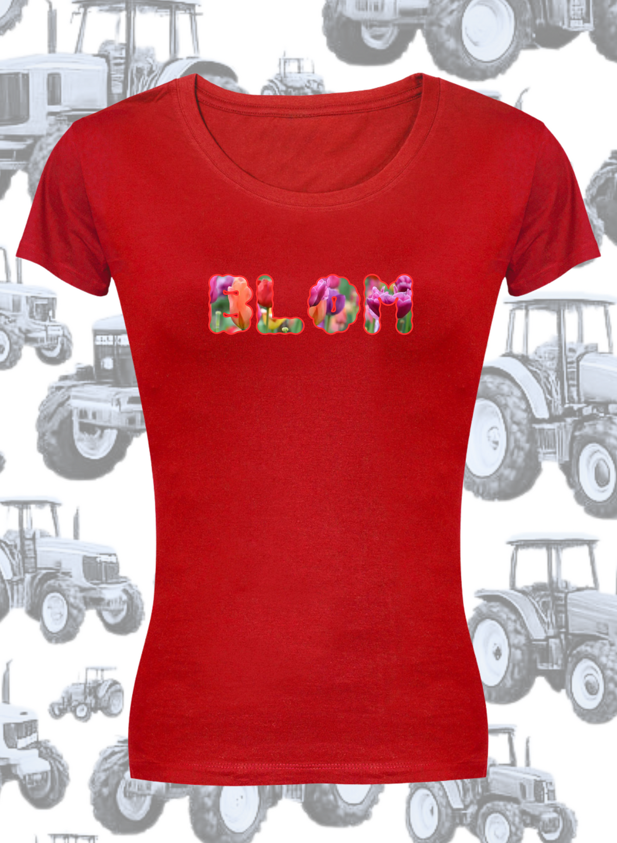 Blom Tulpe T-Hemp vir Dames