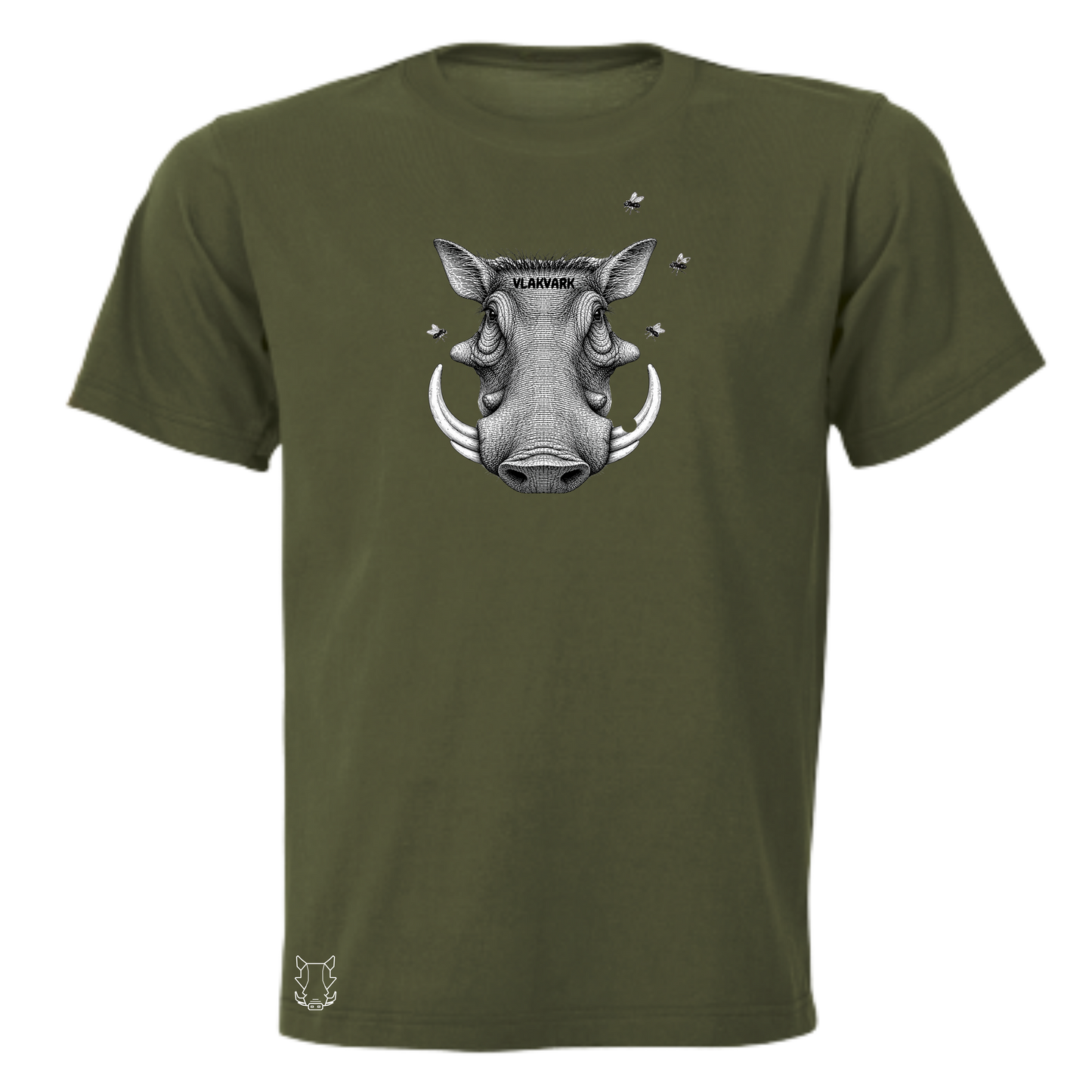 Vlakvark Head Stripe T-Hemp vir Mans (b)