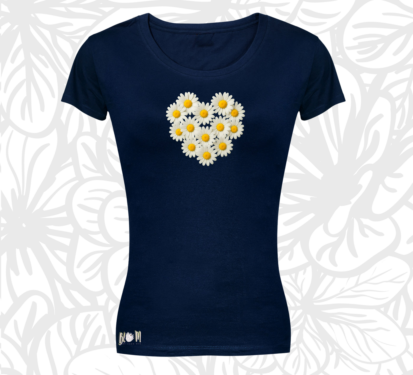 Blom Hart T-Hemp vir Dames