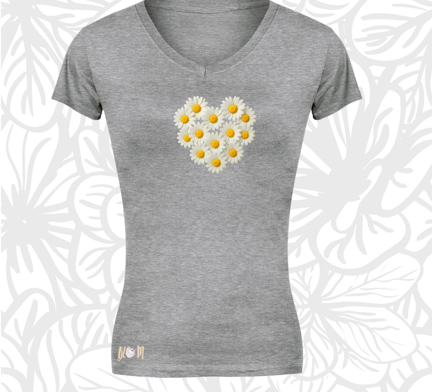 Blom Hart T-Hemp vir Dames