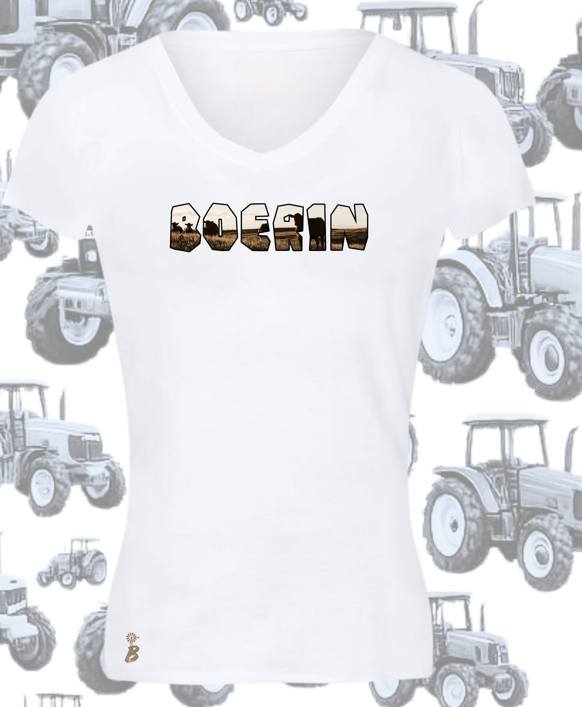 Boerin plaas T-Hemp vir Dames