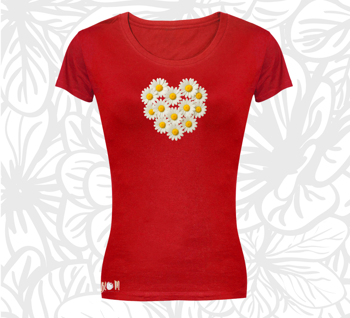 Blom Hart T-Hemp vir Dames
