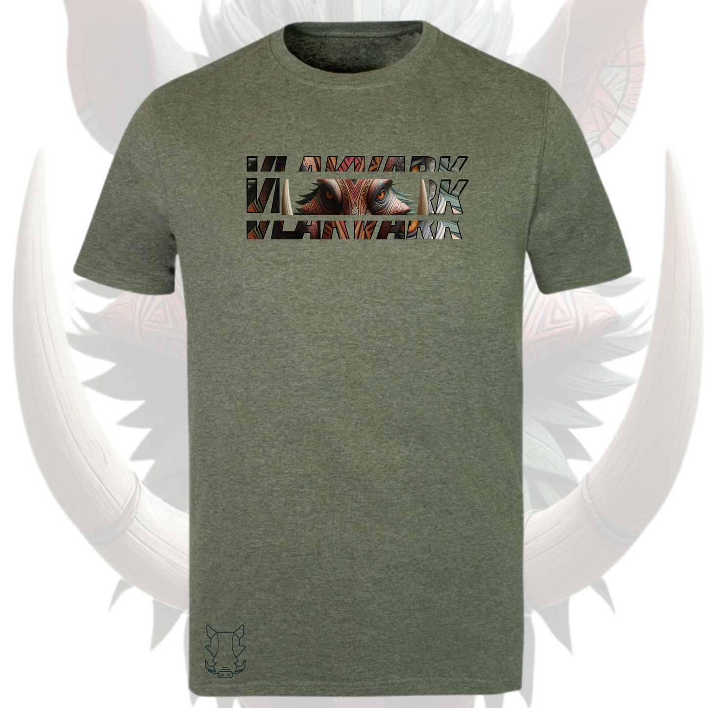 Vlakvark Tribal T-Hemp Vir Mans