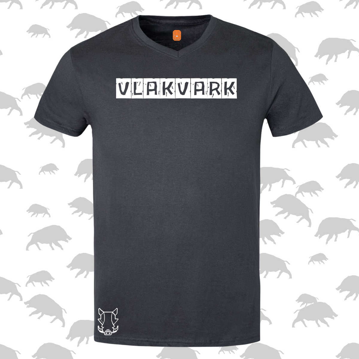Vlakvark V-nek  T-Hemp vir Mans