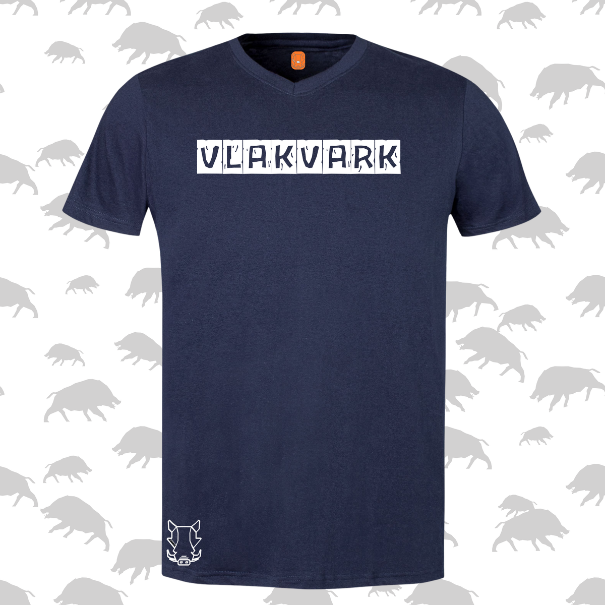 Vlakvark V-nek  T-Hemp vir Mans