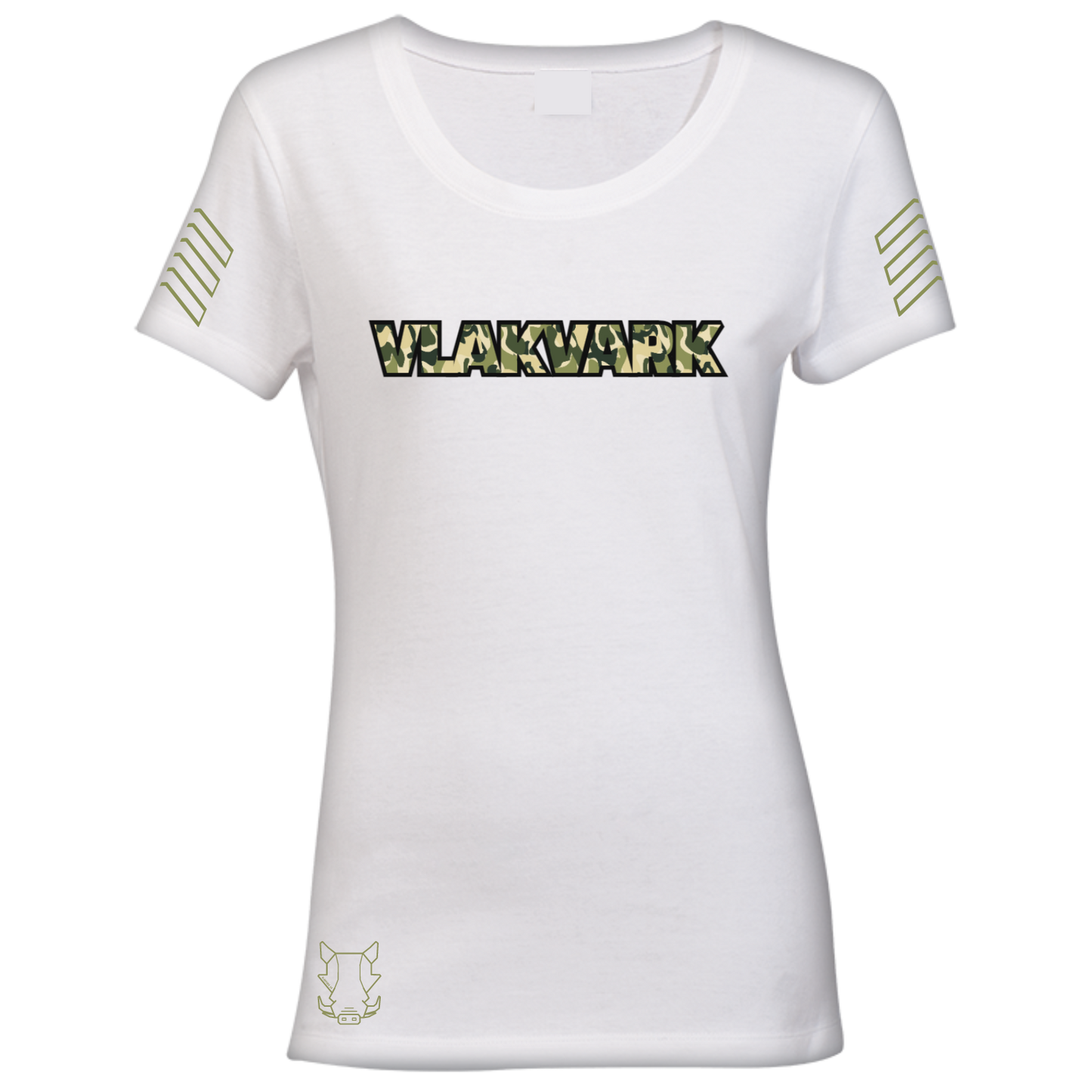 Vlakvark T-Hemp Camo Dames