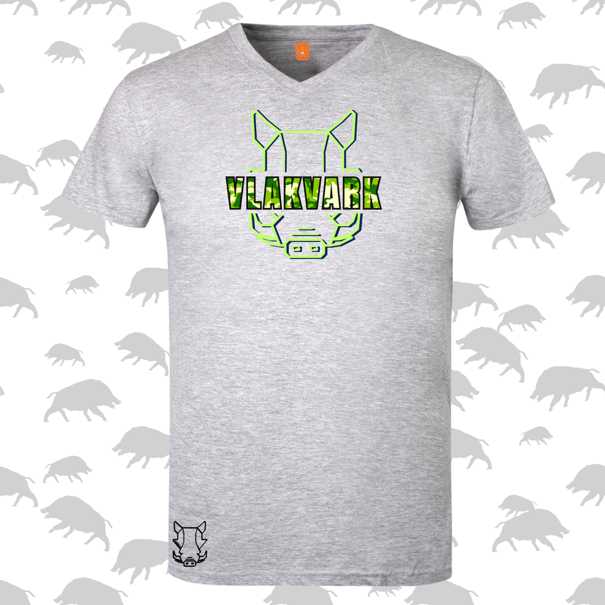 Vlakvark V-nek  T-Hemp vir Mans