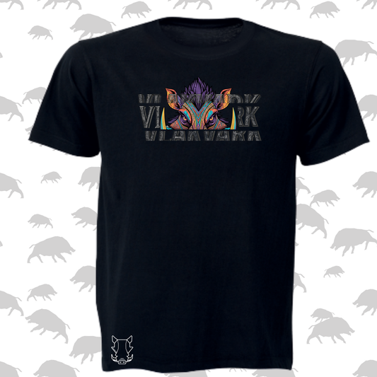 Vlakvark Tribal Teeth T-Hemp vir Mans (b)