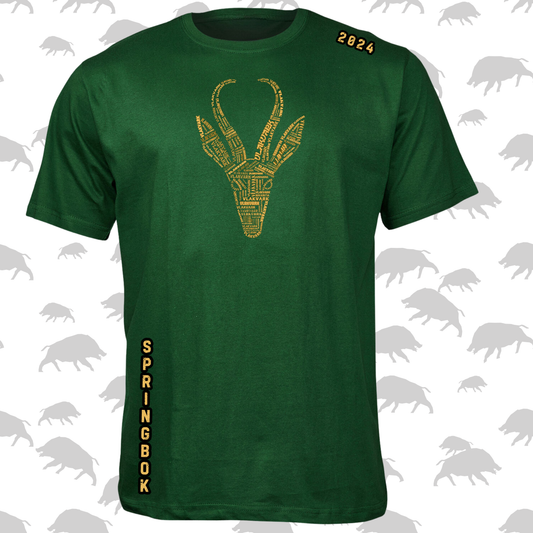 Vlakvark Springbok Rugby T-Hemp Vir Mans