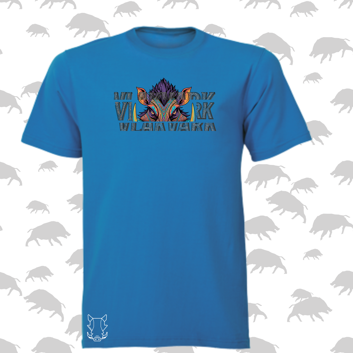 Vlakvark Tribal Teeth T-Hemp vir Mans (b)