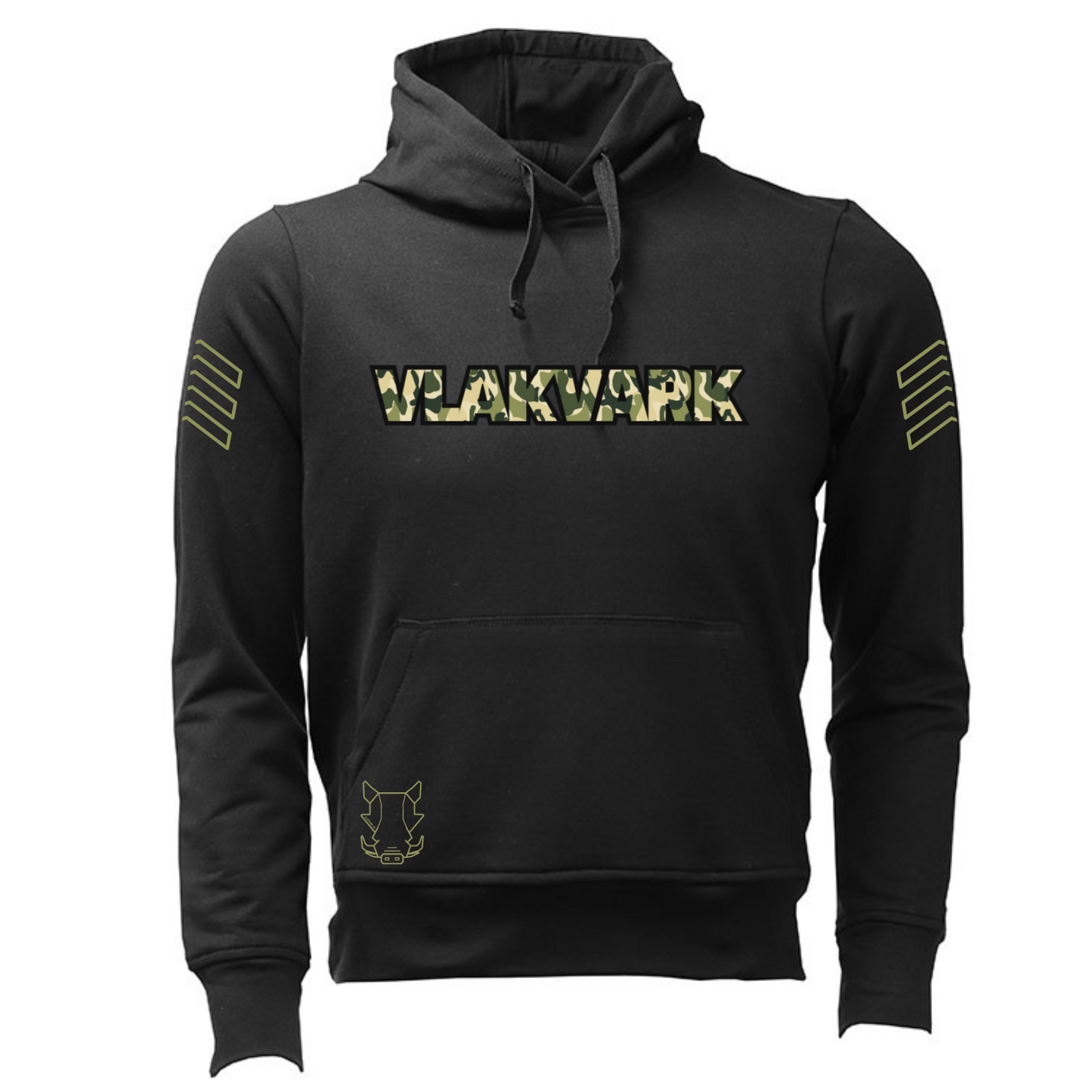 Vlakvark Hoodie Camo Mans en Dames