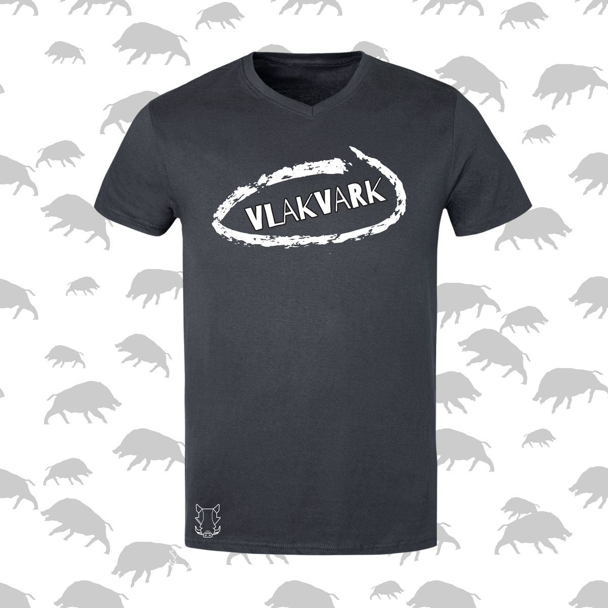 Vlakvark V-nek  T-Hemp vir Mans