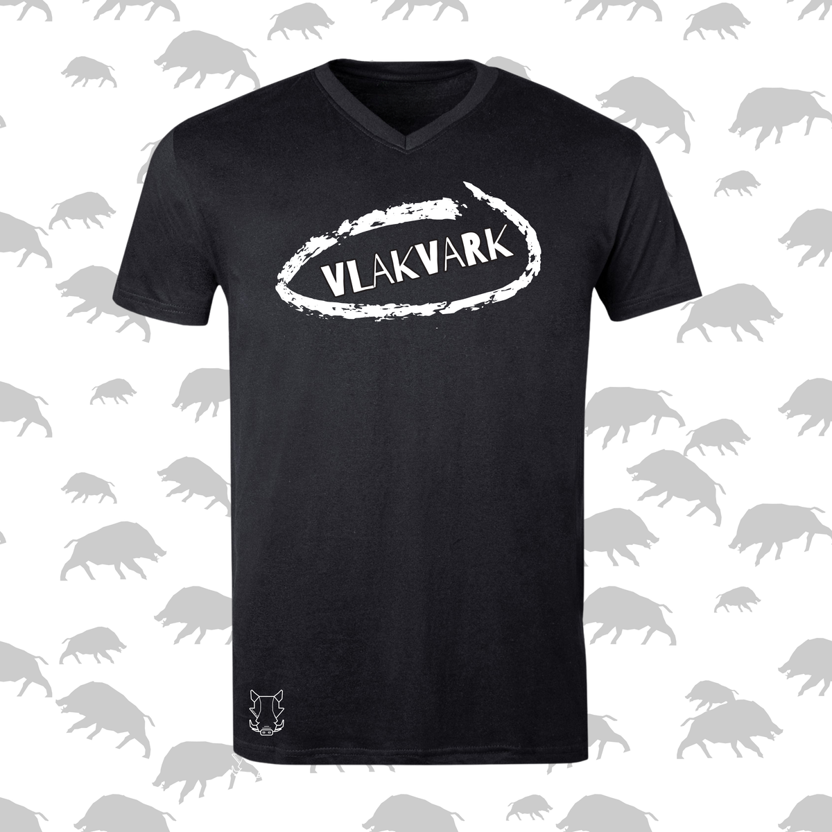 Vlakvark V-nek  T-Hemp vir Mans