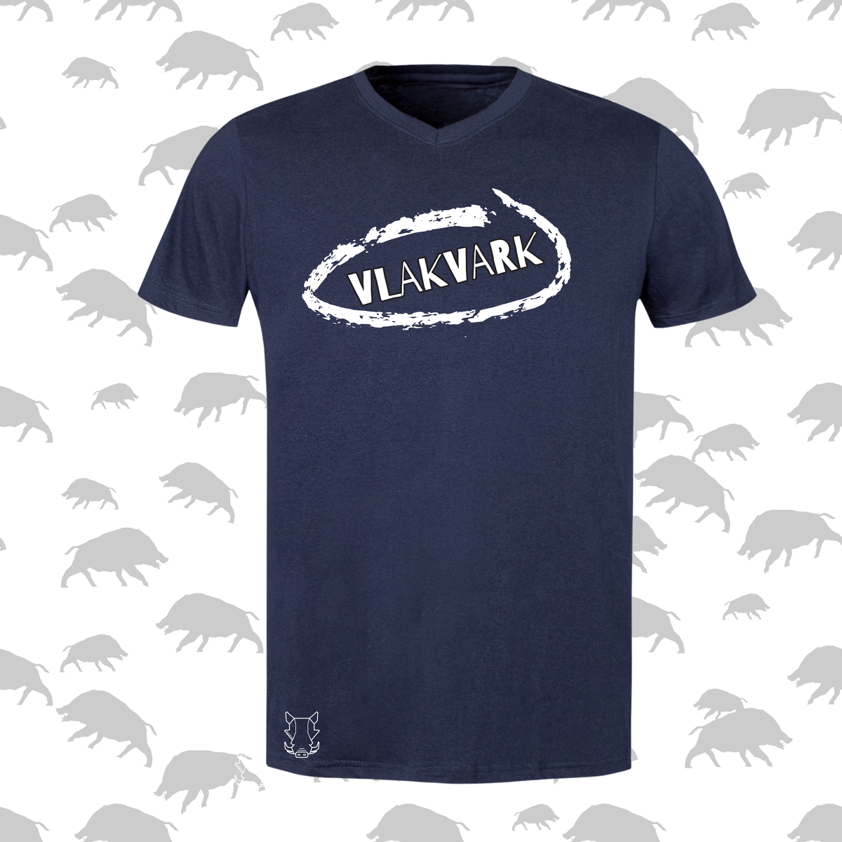 Vlakvark V-nek  T-Hemp vir Mans