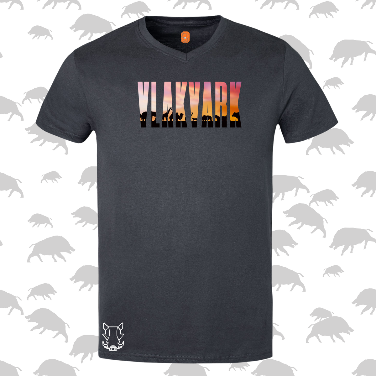 Vlakvark V-nek  T-Hemp vir Mans