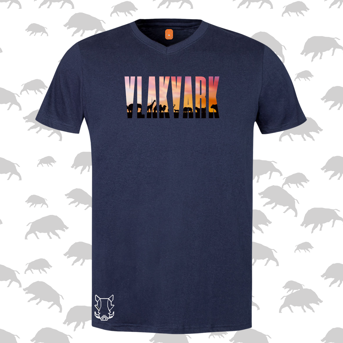 Vlakvark V-nek  T-Hemp vir Mans