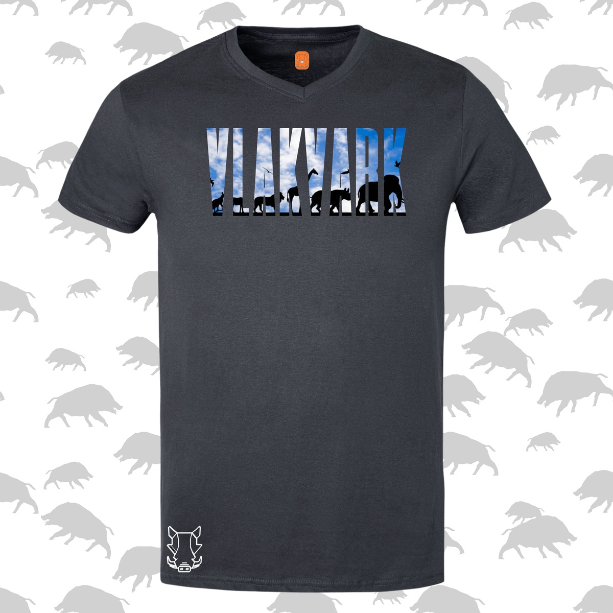 Vlakvark V-nek  T-Hemp vir Mans