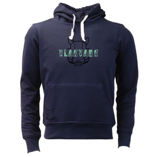 Vlakvark Hoodie Blou vir Mans en Dames