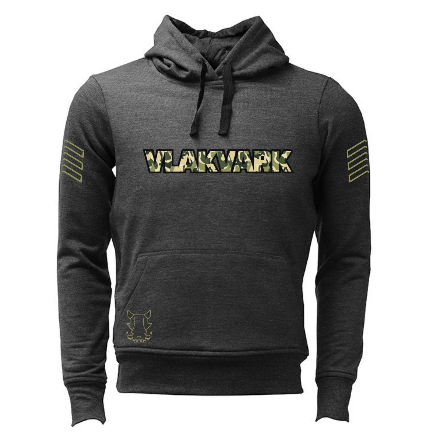 Vlakvark Hoodie Camo Mans en Dames