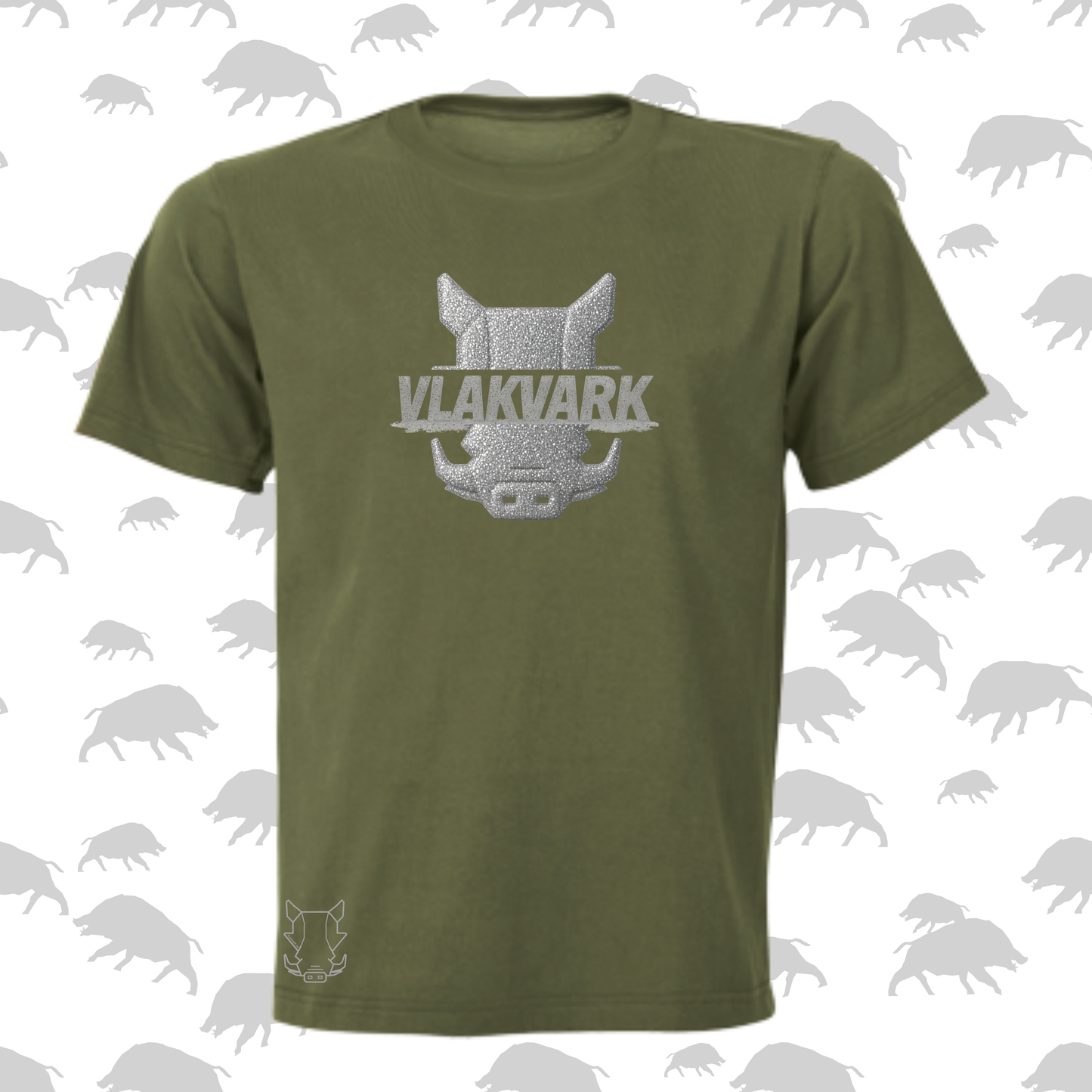 Vlakvark Silver T-Hemp vir Mans (b)