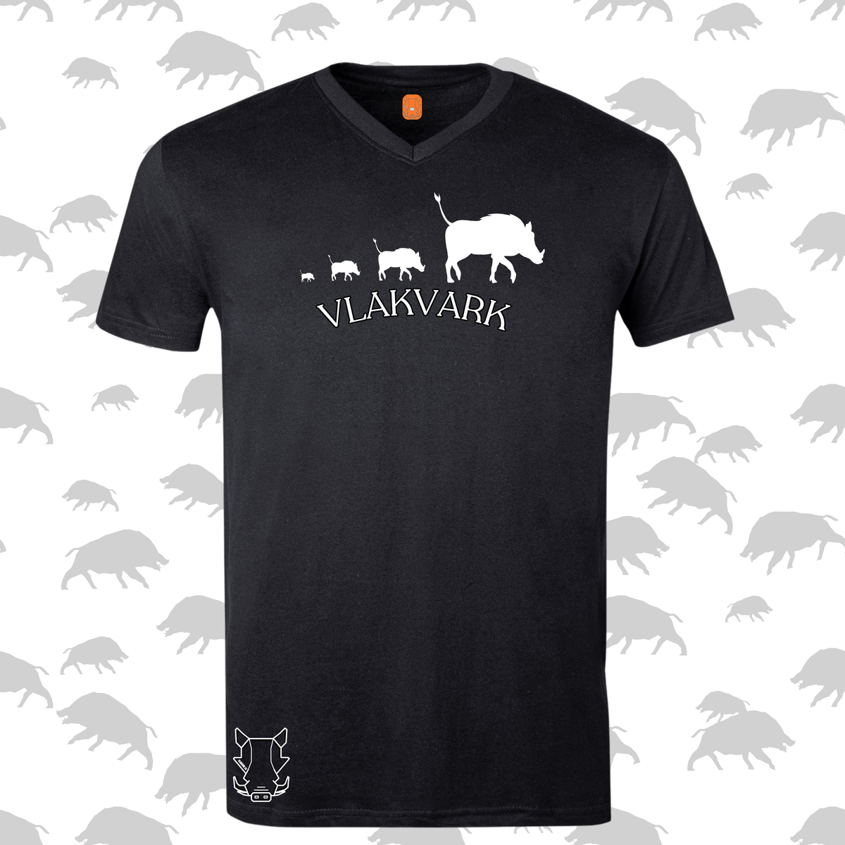 Vlakvark V-nek  T-Hemp vir Mans