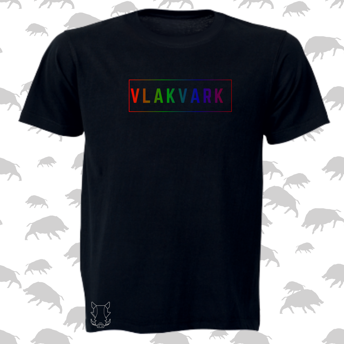 Vlakvark Rainbow T-Hemp vir Mans (b)