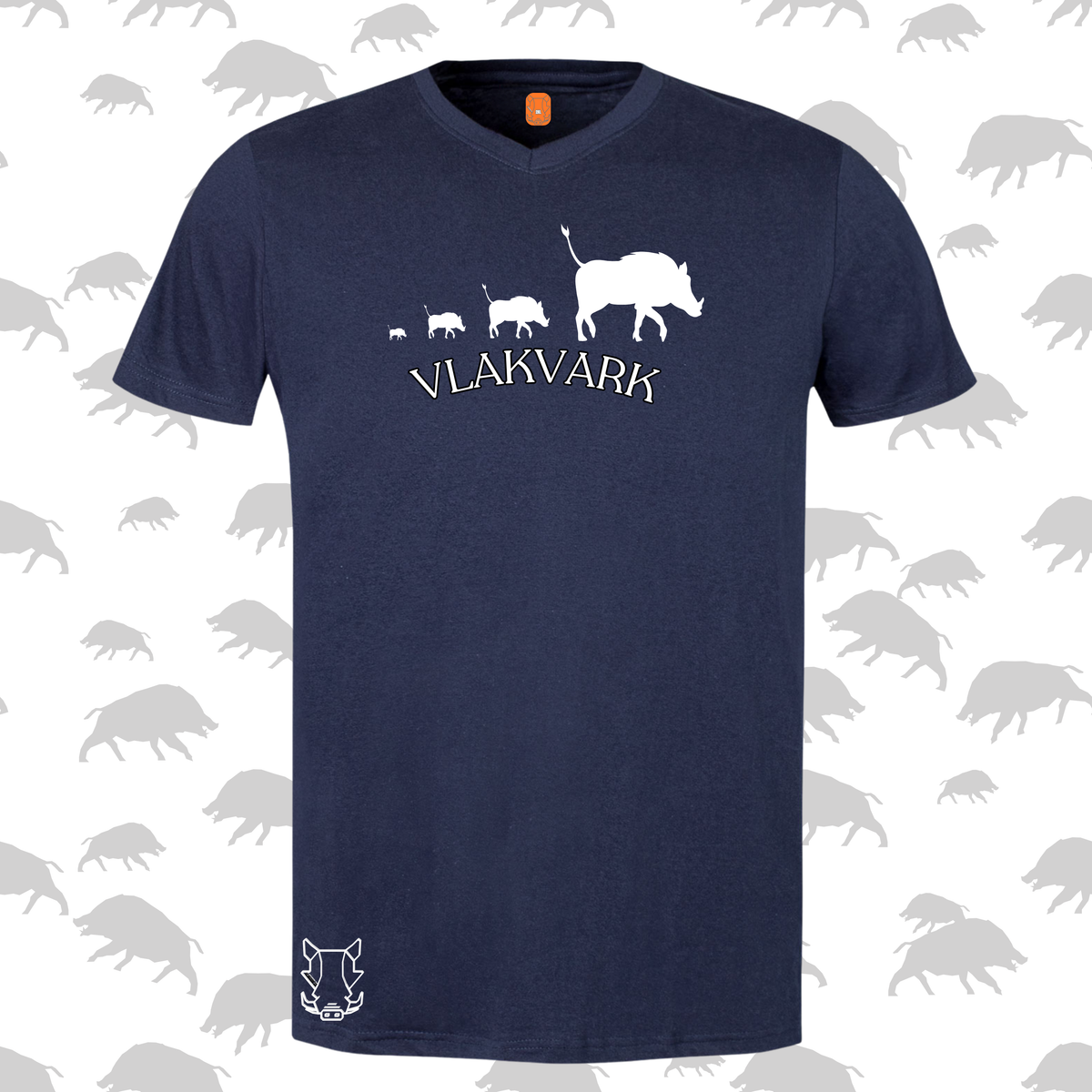 Vlakvark V-nek  T-Hemp vir Mans