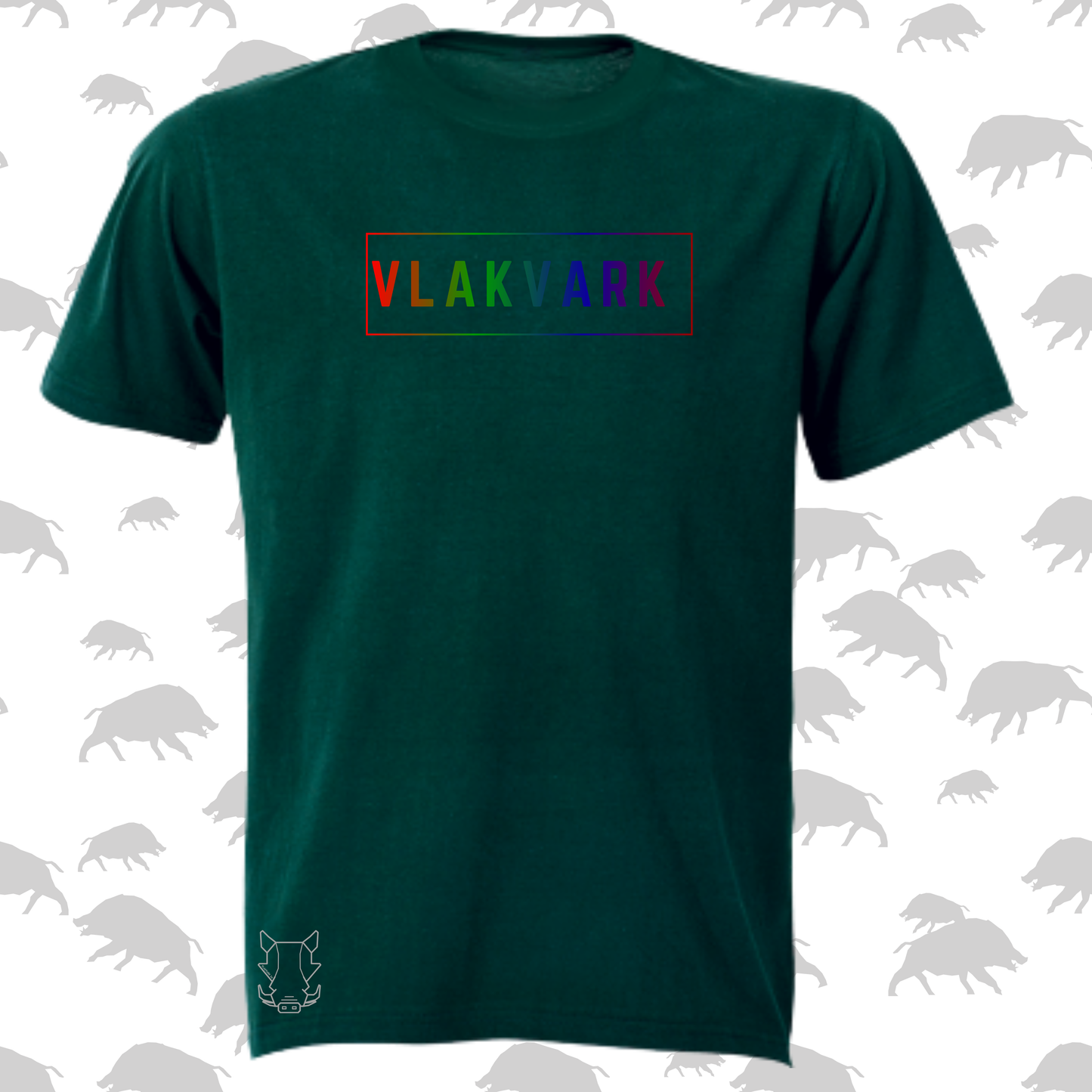 Vlakvark Rainbow T-Hemp vir Mans (b)