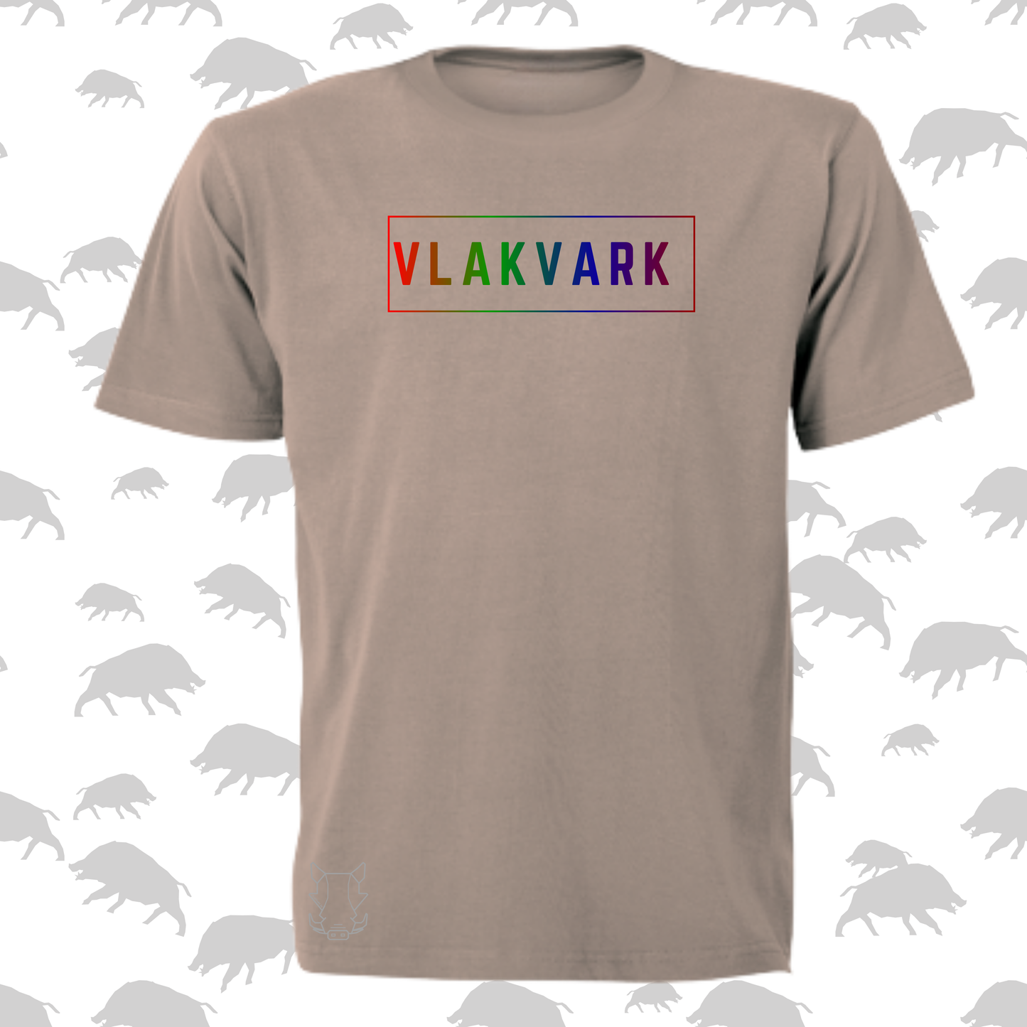 Vlakvark Rainbow T-Hemp vir Mans (b)