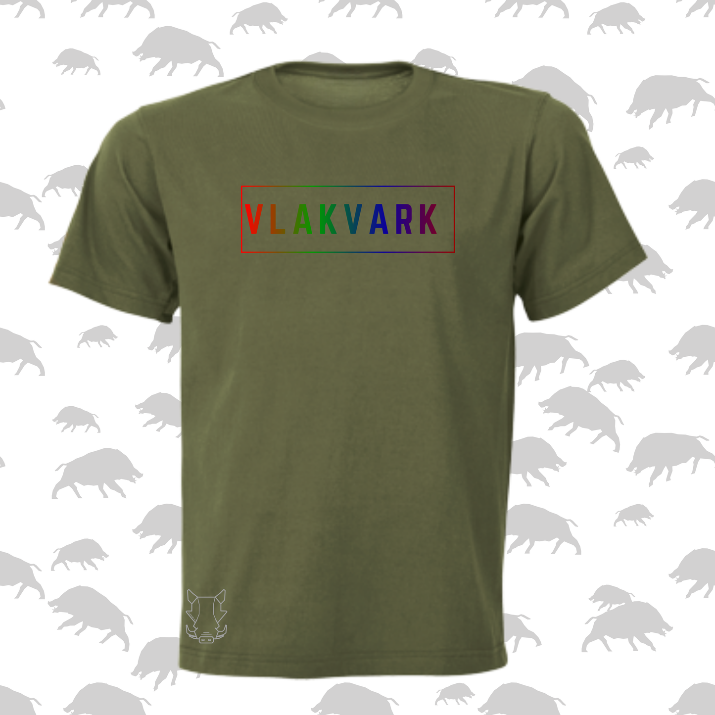 Vlakvark Rainbow T-Hemp vir Mans (b)