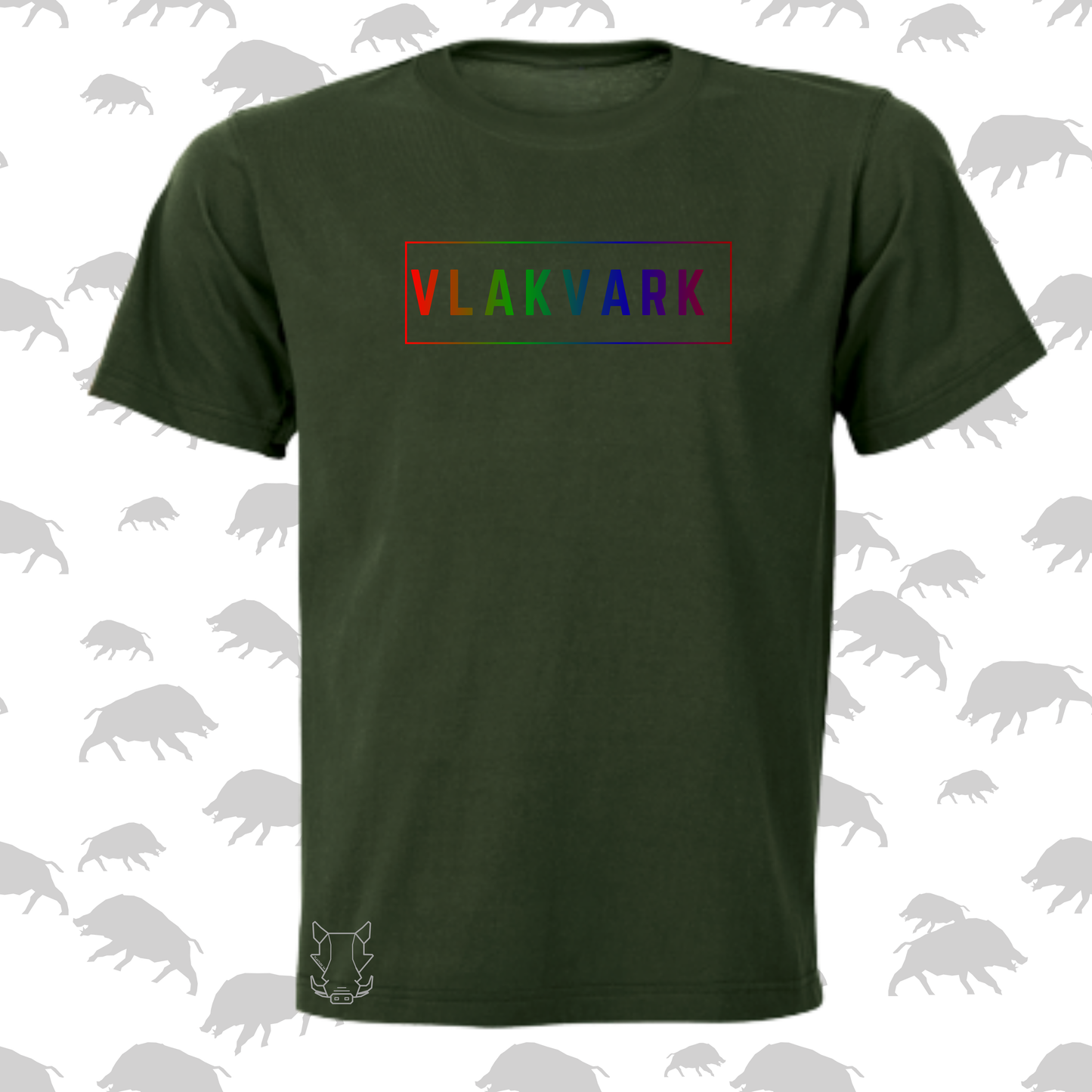 Vlakvark Rainbow T-Hemp vir Mans (b)