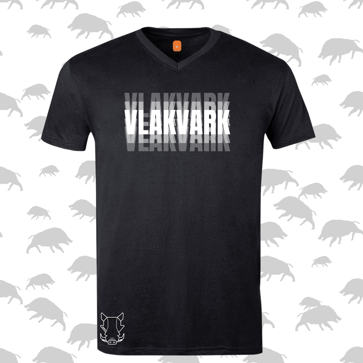 Vlakvark V-nek  T-Hemp vir Mans