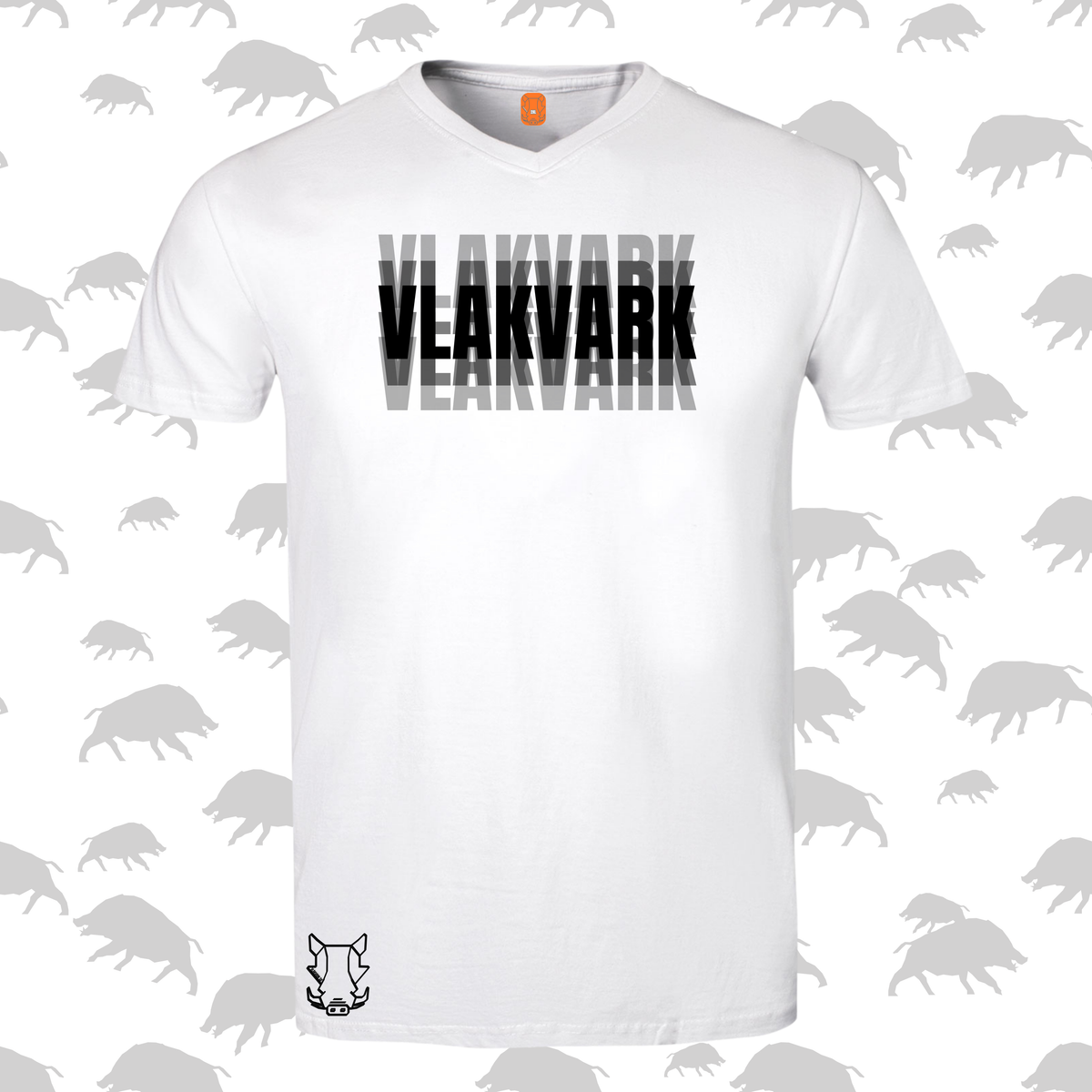 Vlakvark V-nek  T-Hemp vir Mans