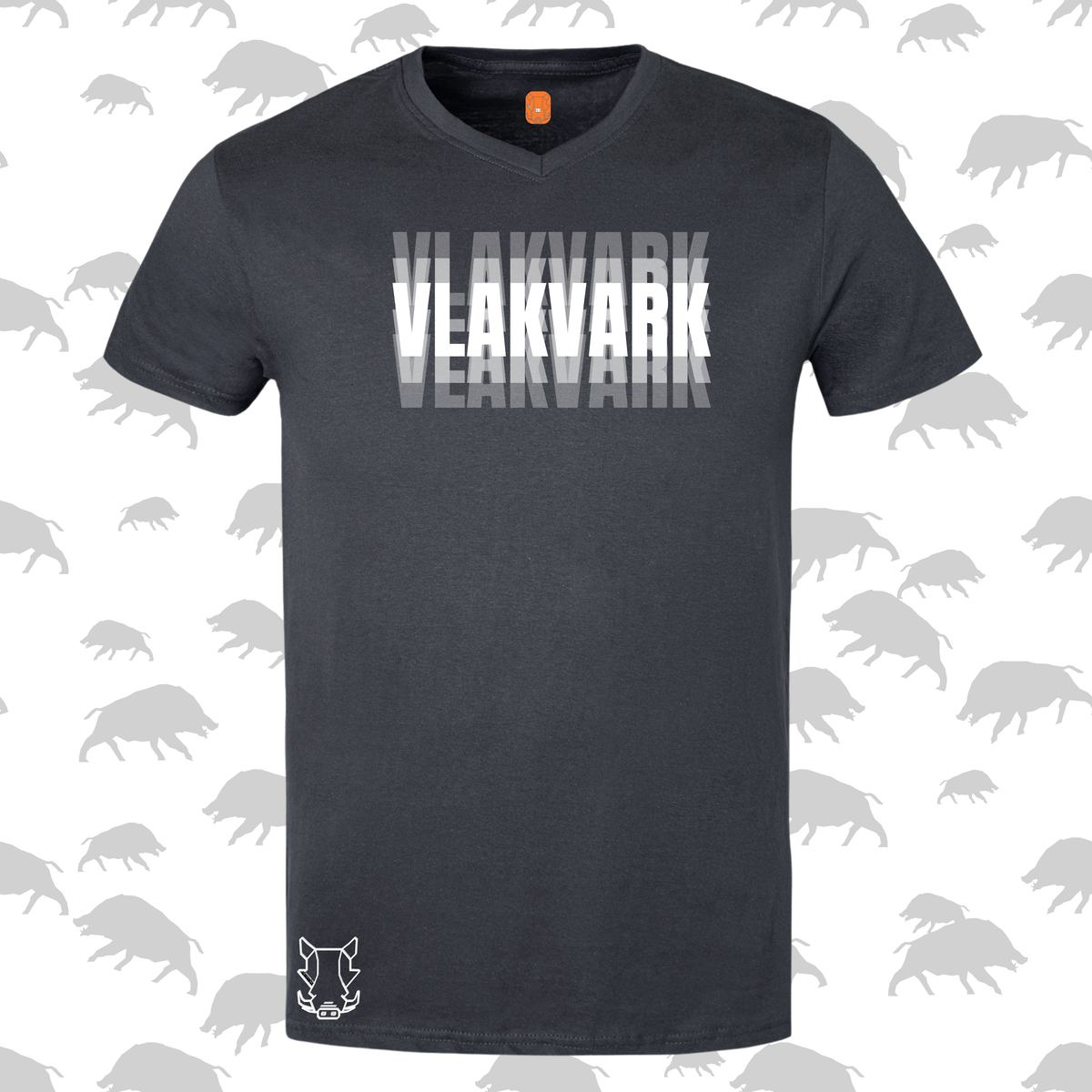 Vlakvark V-nek  T-Hemp vir Mans