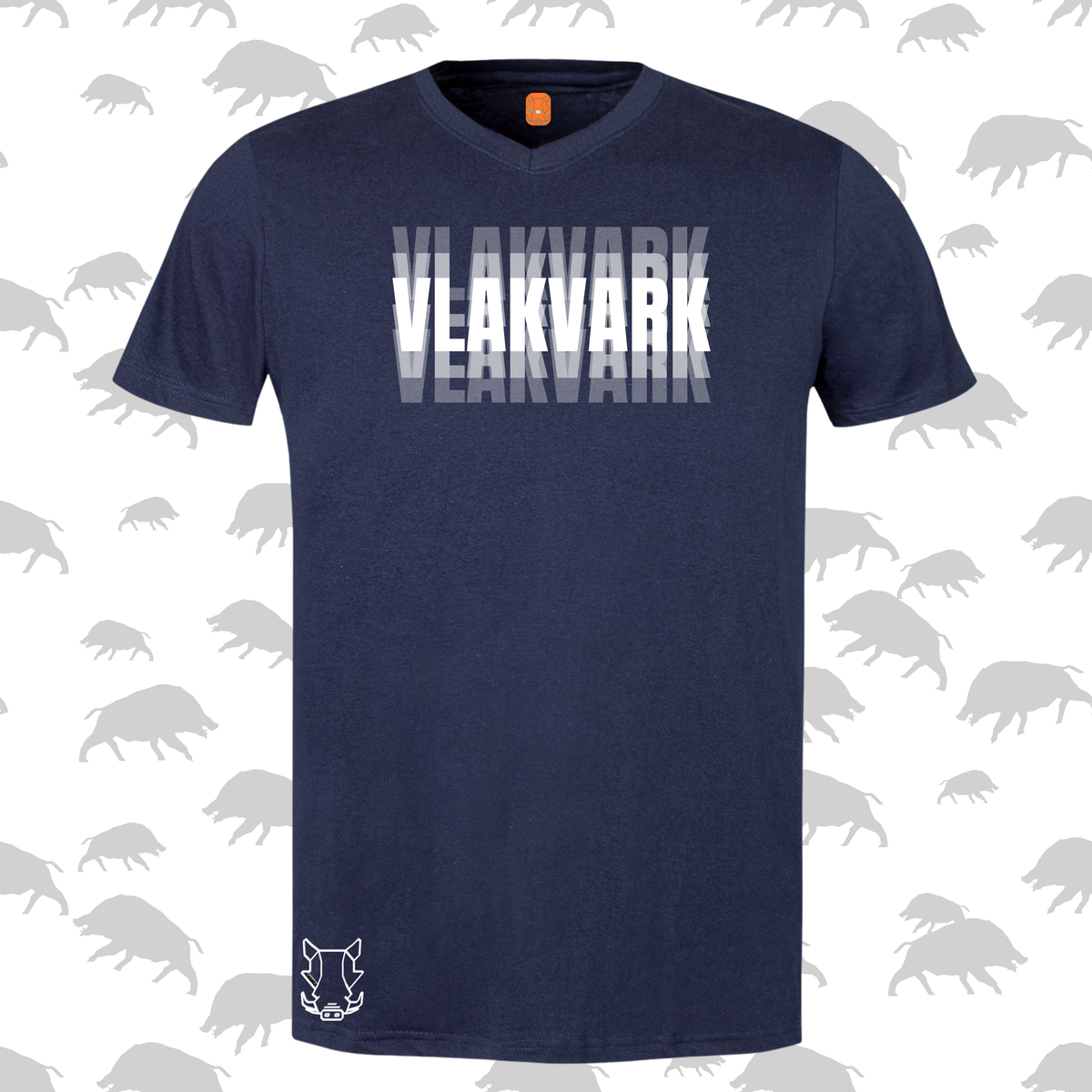 Vlakvark V-nek  T-Hemp vir Mans