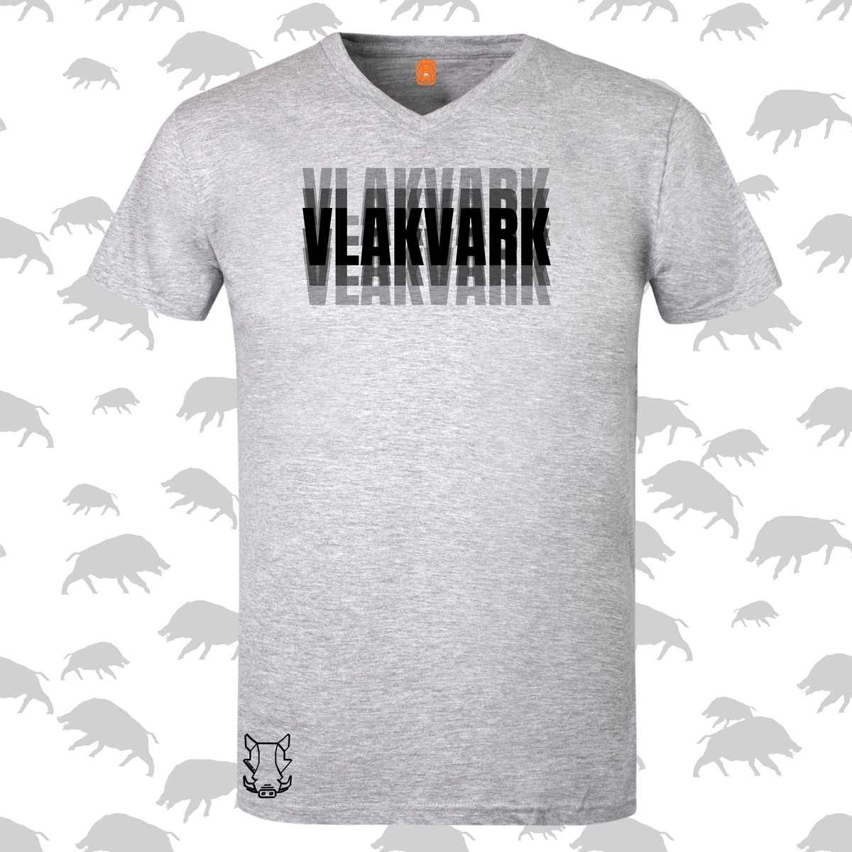 Vlakvark V-nek  T-Hemp vir Mans