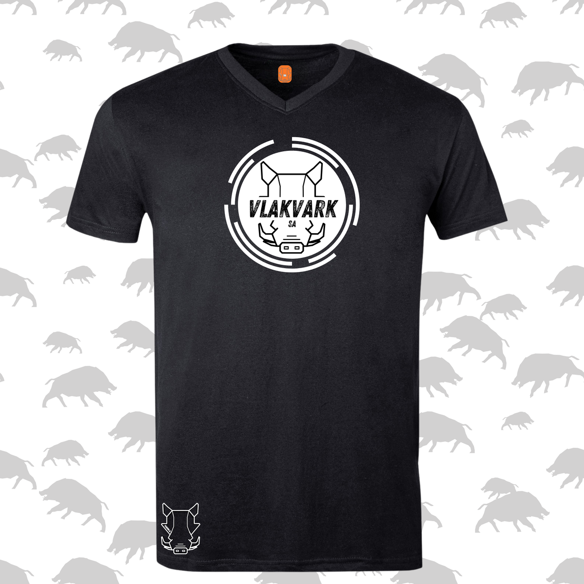 Vlakvark V-nek  T-Hemp vir Mans