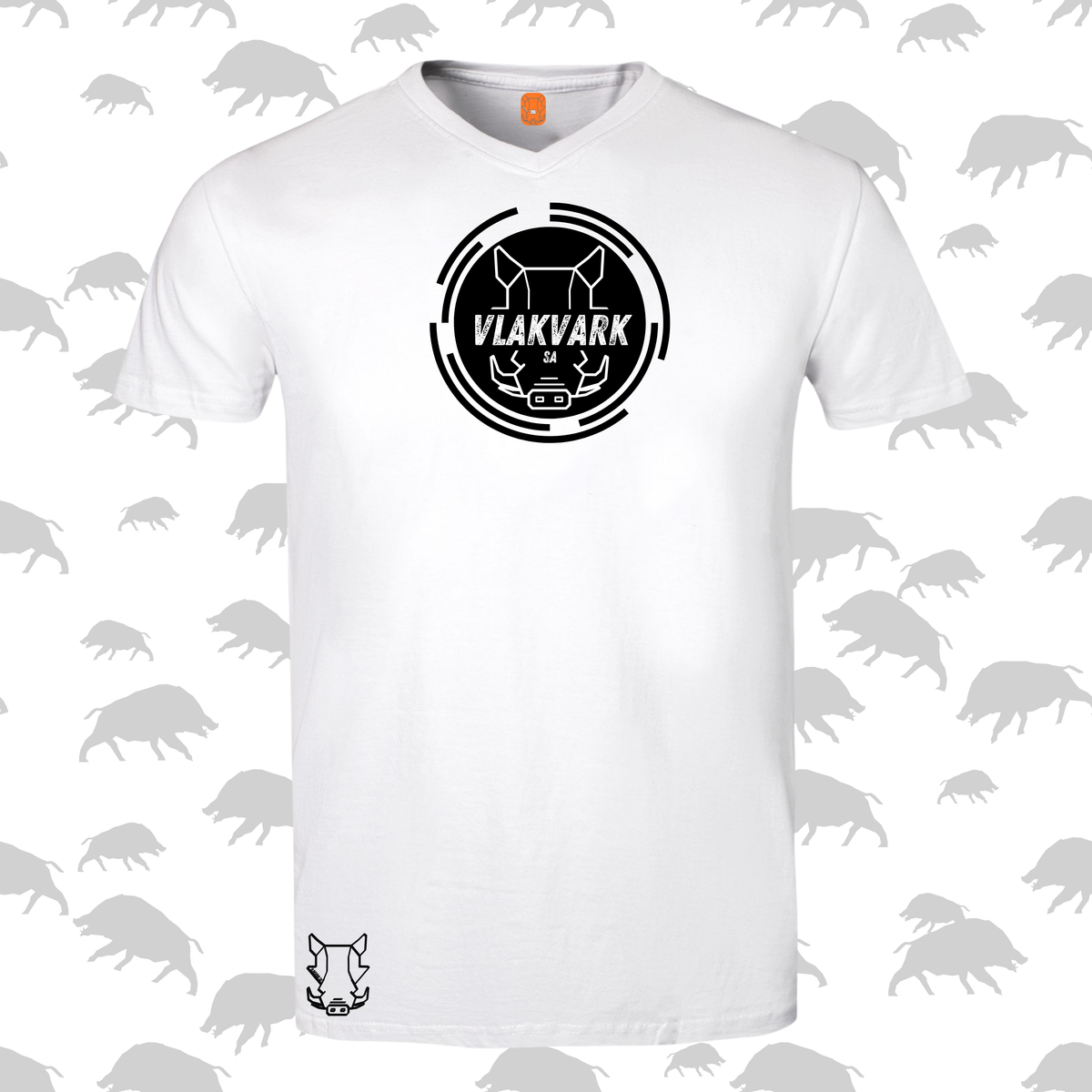 Vlakvark V-nek  T-Hemp vir Mans