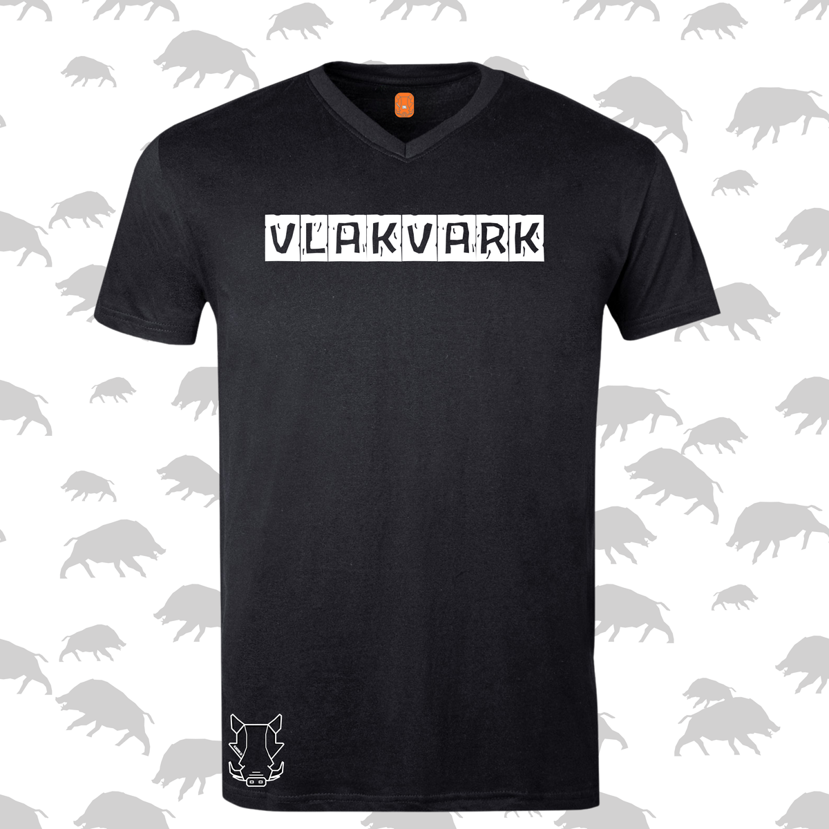 Vlakvark V-nek  T-Hemp vir Mans