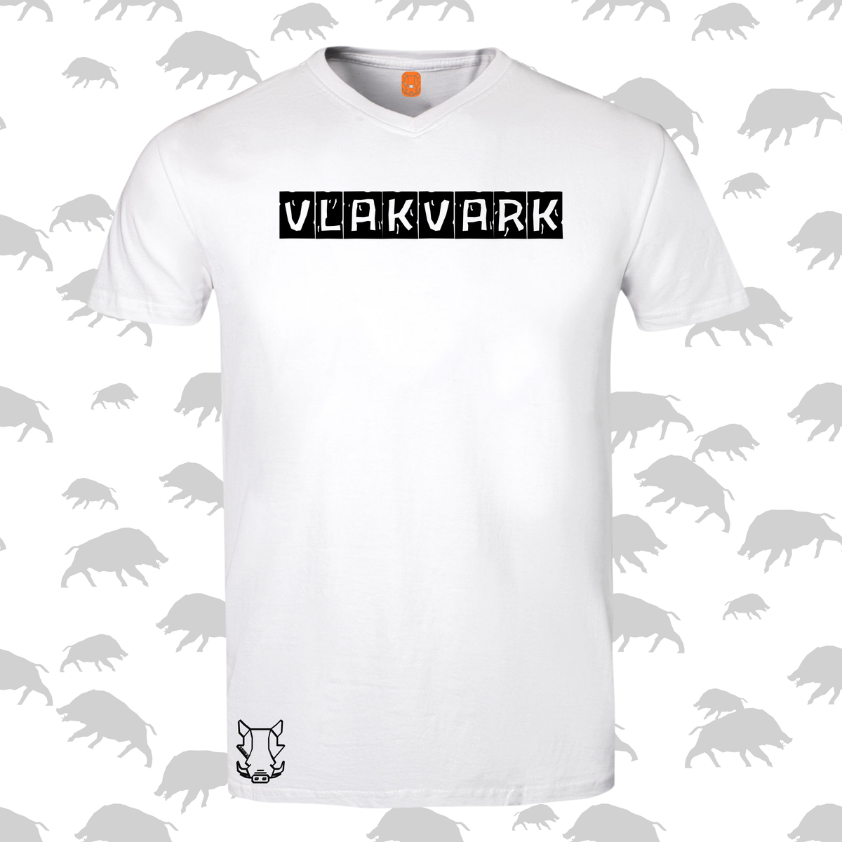 Vlakvark V-nek  T-Hemp vir Mans