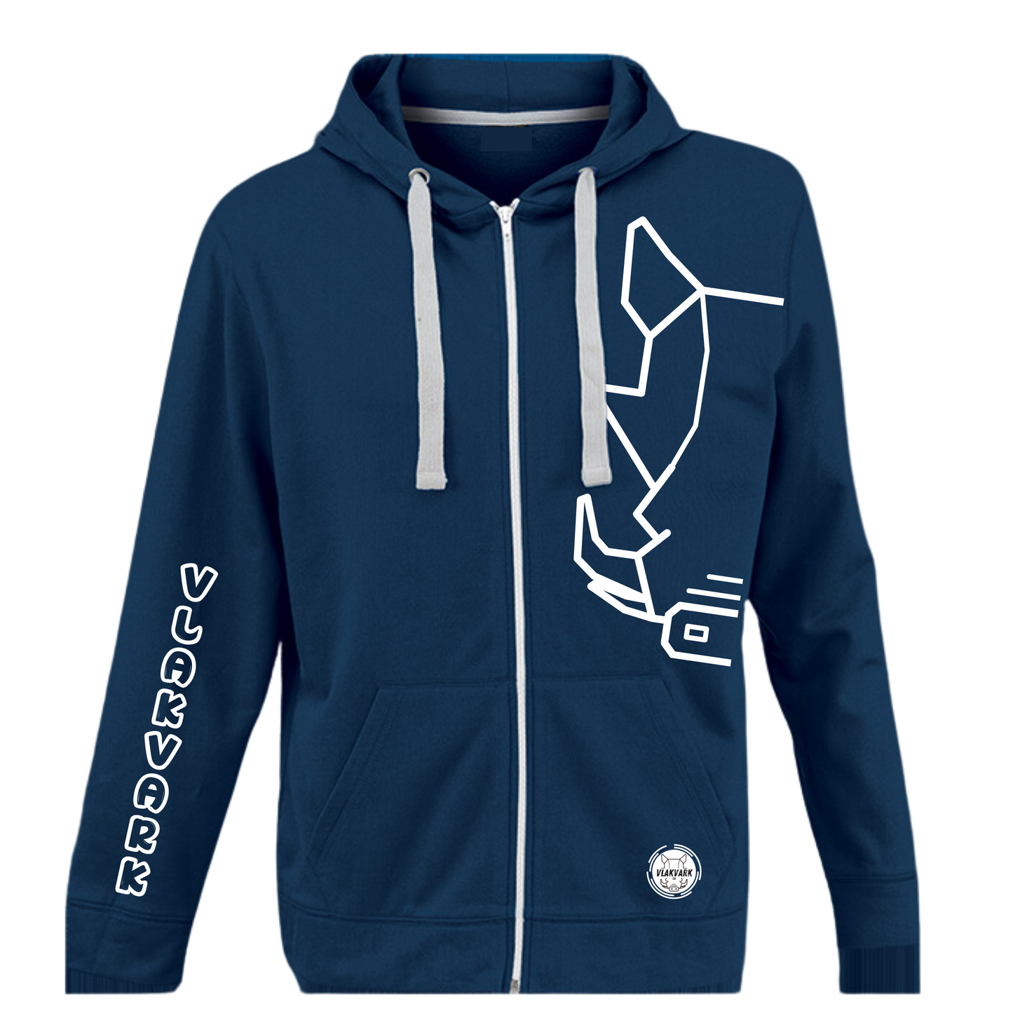 Vlakvark Ritssluiter Hoodie Mans en Dames