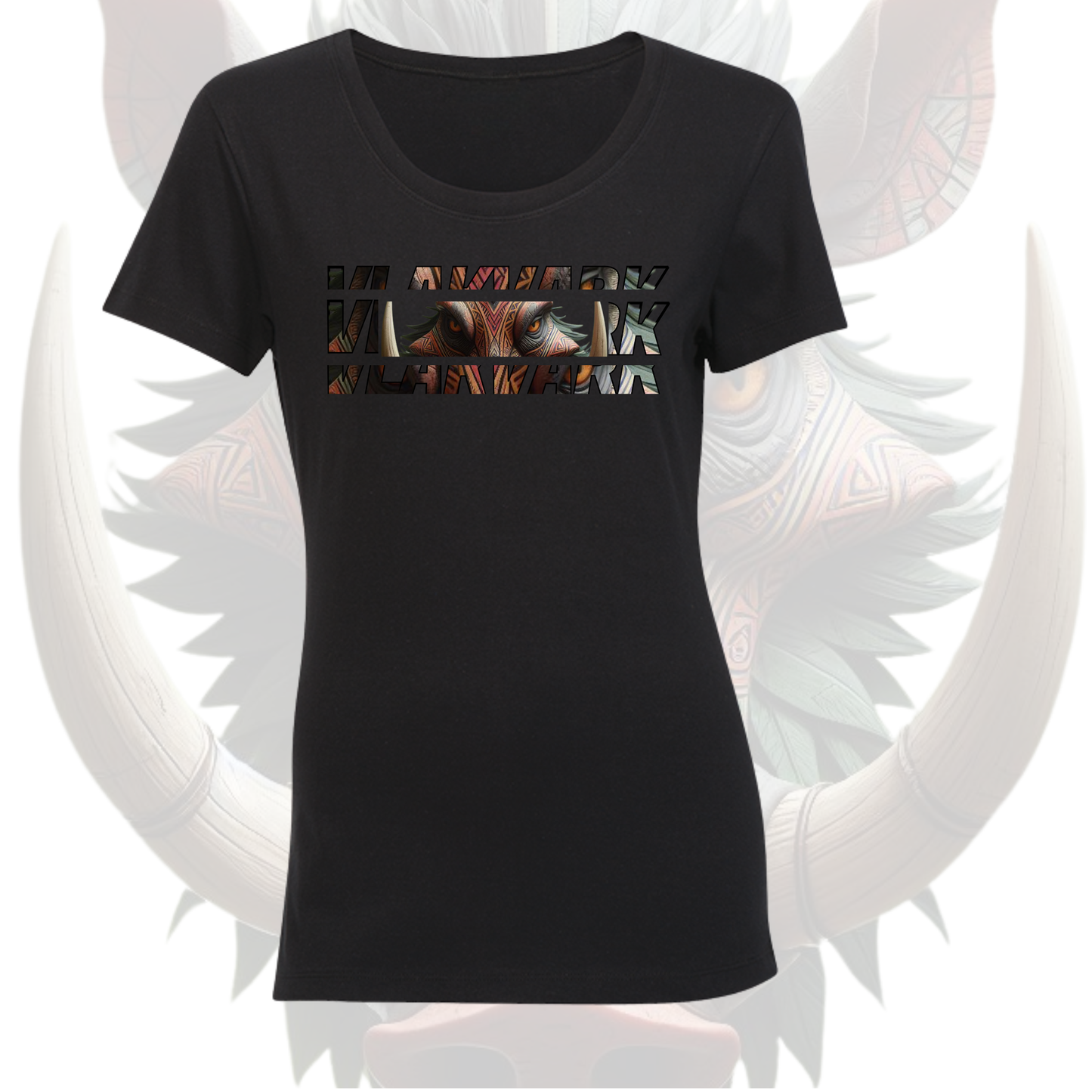 Vlakvark Tribal T-Hemp Vir Dames (B)