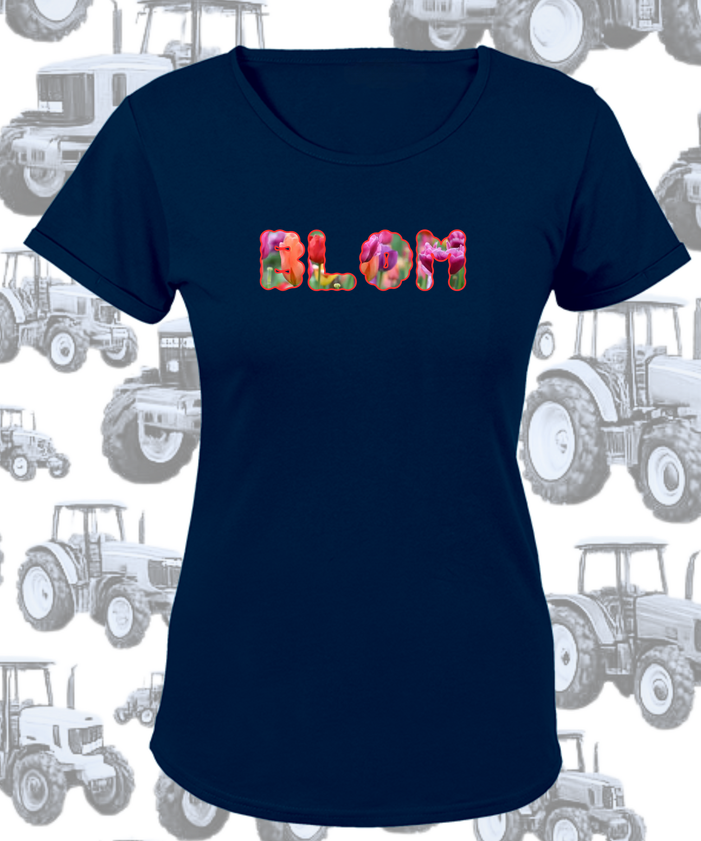 Blom Tulpe T-Hemp vir Dames