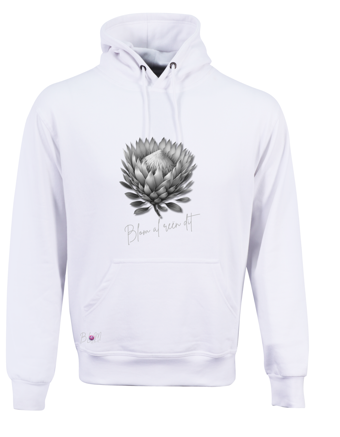 Blom Protea Hoodie vir Dames