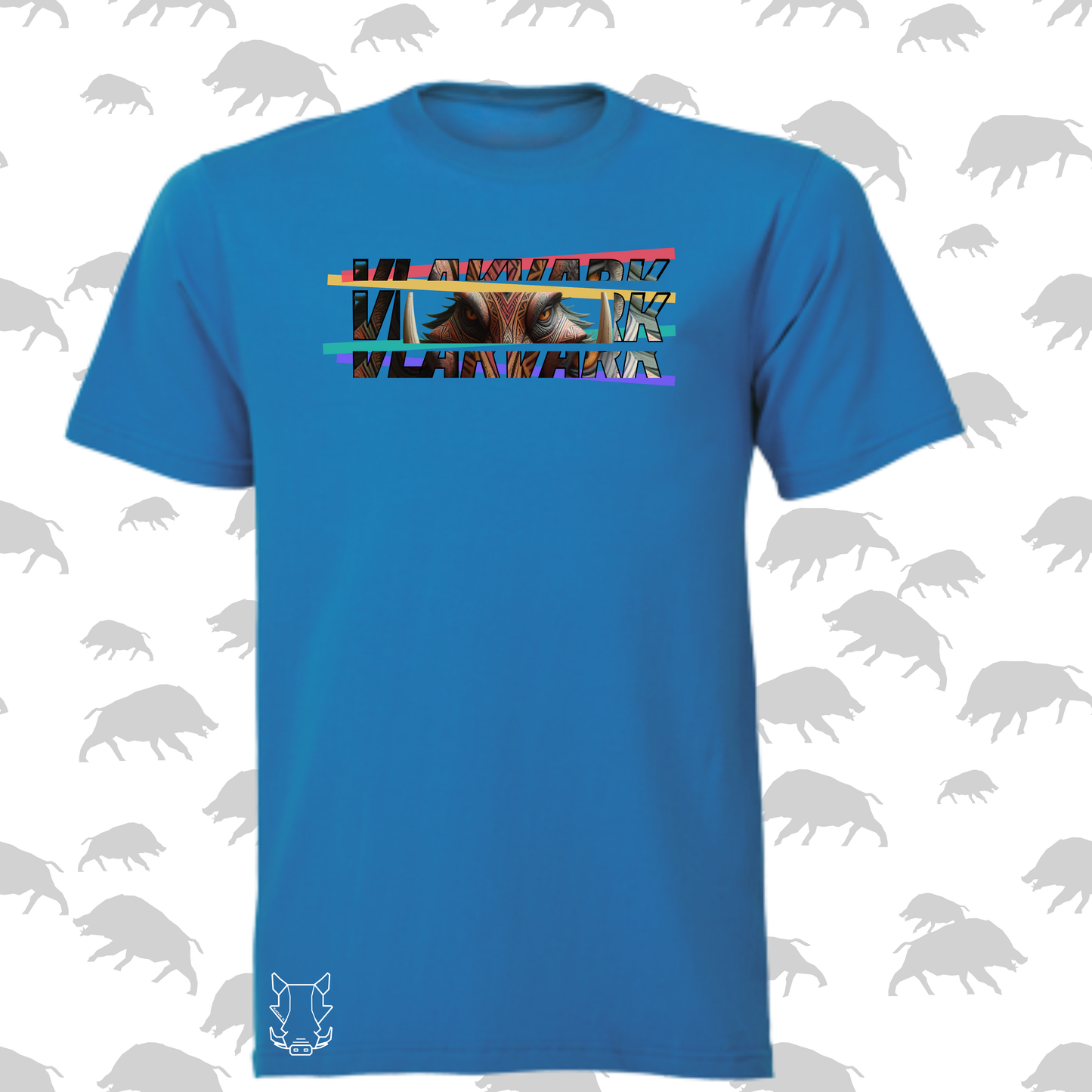 Vlakvark Tribal Stripes T-Hemp vir Mans (b)