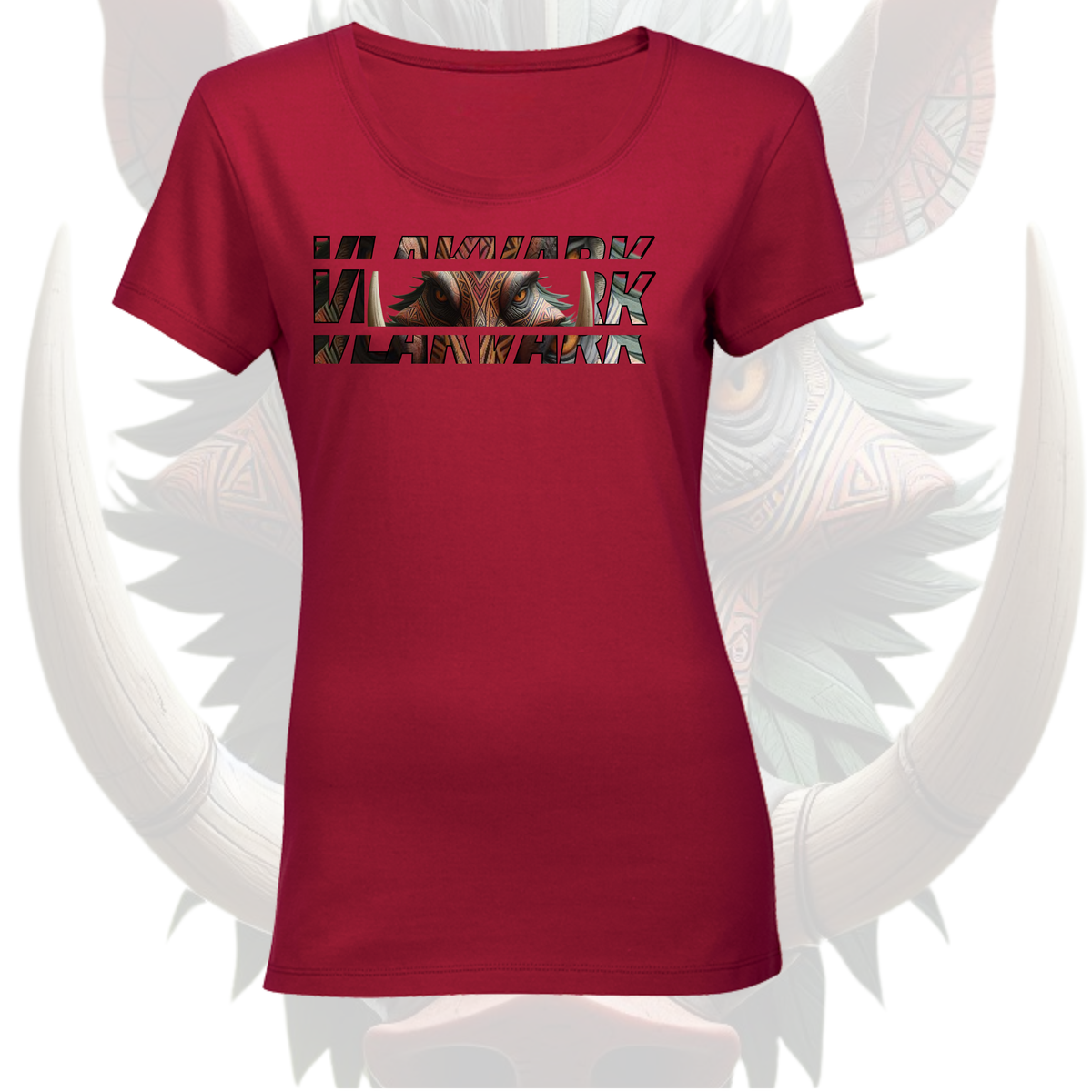 Vlakvark Tribal T-Hemp Vir Dames (B)